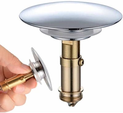 Mmgoqqt Messing Afvoerplug - 66mm Gepolijste Messing Chroom - Pop-Up Snap - Geschikt Voor Badkuip Wastafel