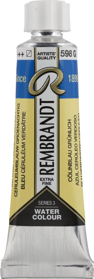 Rembrandt Aquarelverf Tube 10 ml Ceruleumblauw Groenachtig 598