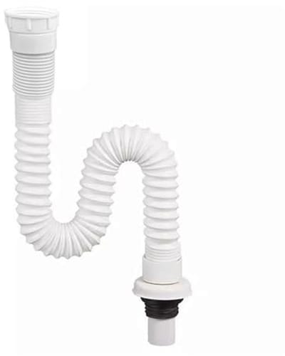 Dailygoods- Wastafelsifon Flexibel - Afvoerslang - Afvoerstop - Kunststof - Uittrekbaar 320-780 mm - Eenvoudige installatie - Afvoer