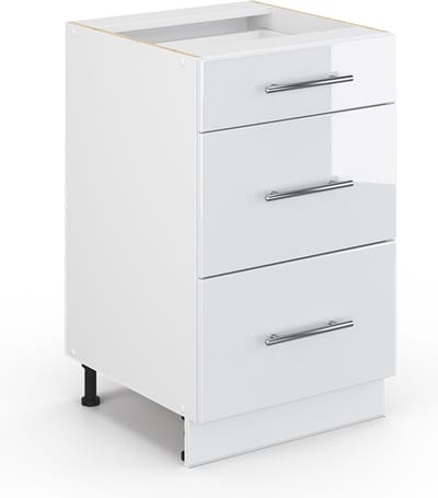 Vicco Fame-Line Badkamerkast – 50 x 82 cm zonder werkblad Wit Hoogglans