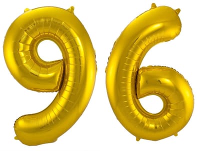 Folieballon 96 jaar - Goud - 86 cm