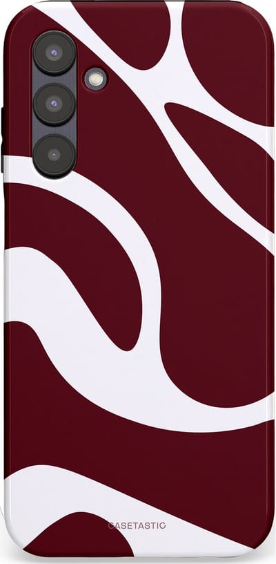 Casetastic Hoesje Geschikt voor Samsung A25 - Stijlvolle Beschermende Duo-layer Case - Bordeaux Swirl