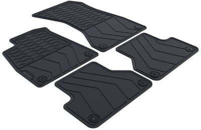 Rubber Automatten geschikt voor Audi A5 F5A - 2017-2024 - 4-delig - Uitvoering: Sportback | Met bevestiging achtermatten