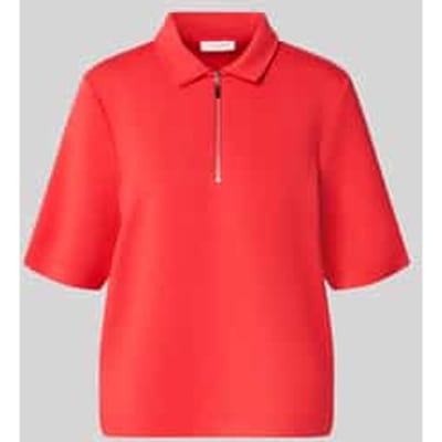 regular fit poloshirt met ritssluiting
