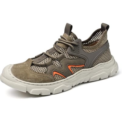Herenschoenen Zomer Mesh Ademend Dunne Platform Hardlopen Mesh Schoenen Tieners Outdoor Bergbeklimmen Antislip Sport Casual Schoenen 44 gray