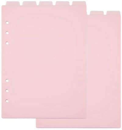 Allecto - Tabbladen - Ringverdeler - 10 vellen A5 - Roze kunststof