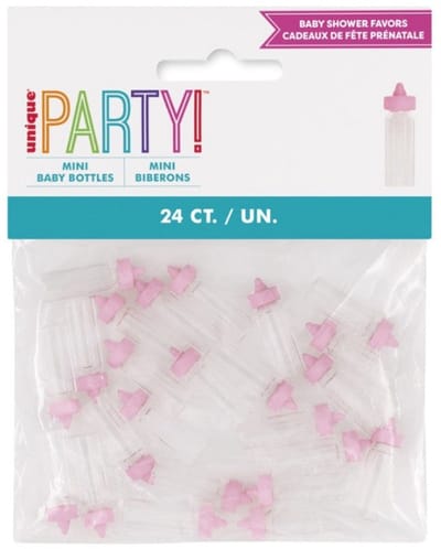 Roze mini babyflesjes 24st