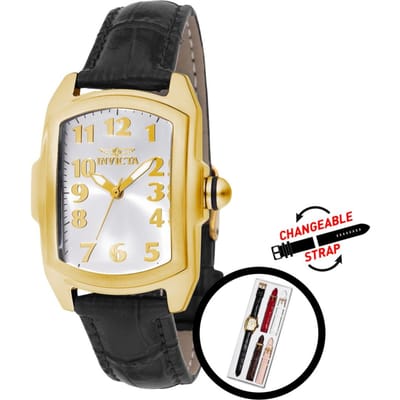 Invicta Lupah 49816 Dames Horloge - Quartz Uurwerk - Roestvrij Staal met zilveren Wijzerplaat - 29mm