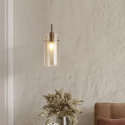 Searchlight DUO III Pendel Hanglamp Brons Champagne