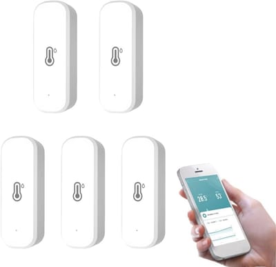 Draadloze Temperatuur en Vochtigheidssensor met WiFi of Zigbee - Binnenhuis Monitor met App Notificatie