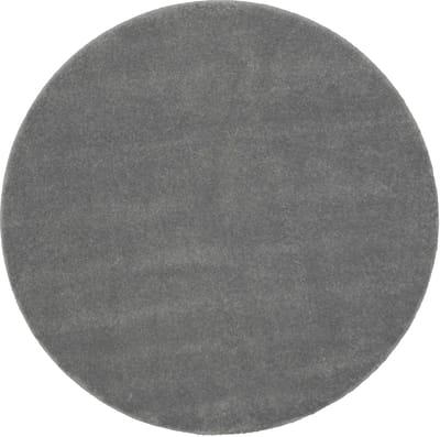 the carpet Marley Elegante Designer Vloerkleed, Zacht & Onderhoudsvriendelijk, Kortpolig, Woonkamer, Antraciet, 160 cm rond