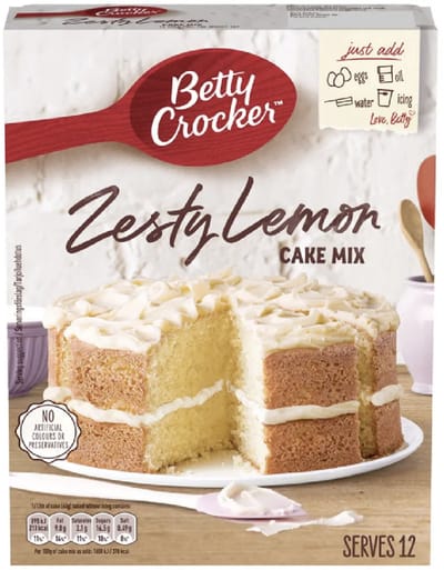 Betty Crocker Zesty Lemon Cake Mix 425 g – Frisse Citroen Cake Bakmix