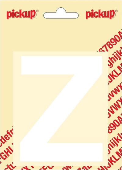 Pickup plakletter Helvetica 100 mm - wit Z