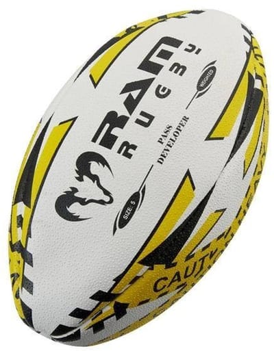 Pass Developer rugbybal - Verzwaarde bal - 3D Grip - Topmerk RAM Rugby - Maat 3