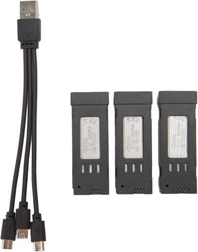 Lithiumbatterij E58 L800 JY019 S168 met 3-in-1 Oplaadkabel voor RC Drone Quadcopter - Lange Batterijduur (1800 mAh)