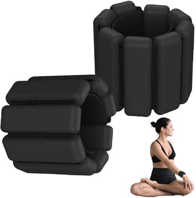Dailygoods- Enkelgewichten 950 gram - Draagbare Gewichtsmanchetten - Verstelbaar - Silicone - Voor Yoga/Dans/Joggen - 28,3 x 7 cm - Gewichtmanchetten
