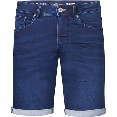 Petrol Industries Heren Denim Short - Slim Fit - Stretch - Korte Broek - Elastische Tailleband - Spijkerbroek - Herenkleding - Blauw - Maat S