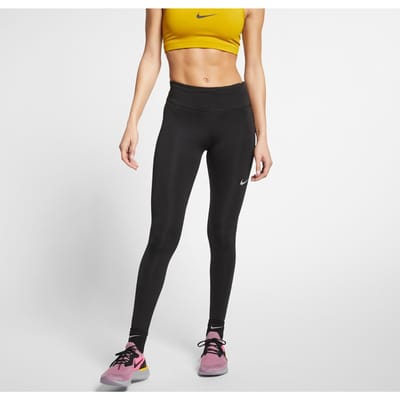 Nike - Maat M - Nk Fast Tght Dames Sportlegging - Black/(Reflective Silv)