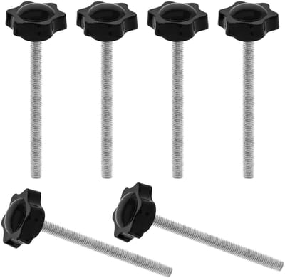 Set van 6 M8 x 100mm Stervormige Schroeven met Plastic Hoofd voor Mechanische Bevestiging en Vervangingen