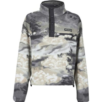 Columbia Helvetia II Printed Cropped Half Snap Half-Zip Fleece Trui zwart