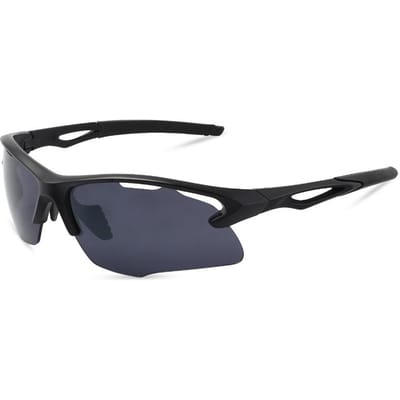 MAXJULI Sportzonnebril Heren UV400 Zwart Frame voor Buiten Fietsen Hardlopen Reizen MJ8020 gray