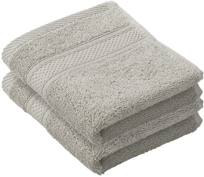 De Witte Lietaer Gastendoekje Stephanie Dove - 30 x 50 cm - 2 stuks - Grijs - Katoen