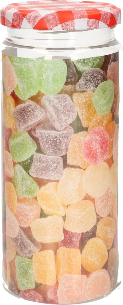 Plasticforte Weckpot/inmaakpot Classic - 650ml - kunststof - metalen draaideksel - rood - D7 x H18 cm