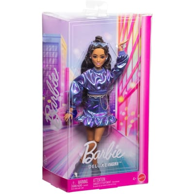 Barbie Deluxe Stijl Pop - Metallic Blauw topje en rok
