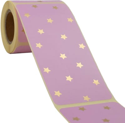 100x sluitsticker Stars Gold