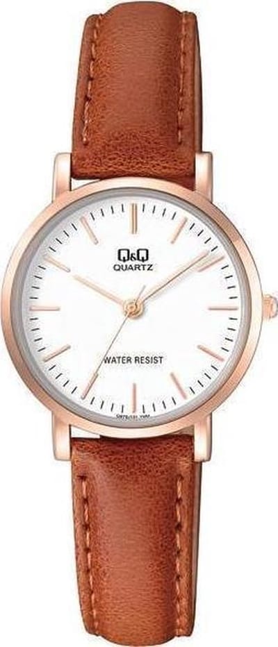 Q&Q polshorloge Q979J101Y met mooi bruin leren band