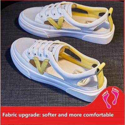 Echt Zacht Leer Tas Hoofd Sportsandalen Dames Bovenkleding Nieuwe Zomer Student Alles-match Platte Casual Witte Schoenen Vrouw 40