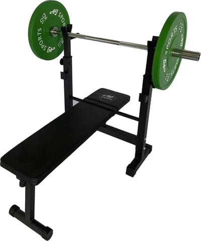 AJ-Sports Bench press - Halterbank - Fitnessbank - Bankdrukbank - Fitness bank - Bench - Fitness - Workout - Krachttraining - Exclusief stang en gewichten