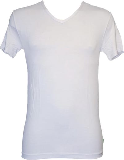 Boru Bamboo - T-shirt V-hals - Wit - L - Bamboe T-shirt - Modern Fit - Ademend - Anti-Zweet - 2314