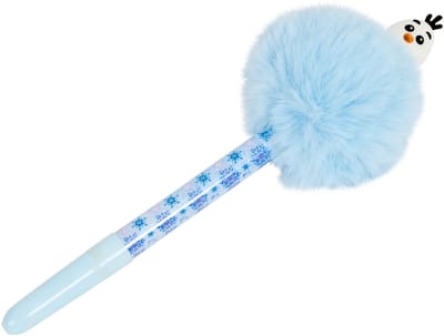 Disney pompom pen - Frozen - Olaf - blauw - zacht fluffy balpen - kids 3+