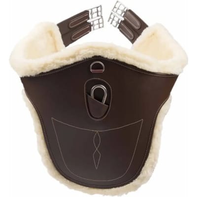 Kentucky Horsewear - Buiklapsingel wol / bont bruin 140 cm