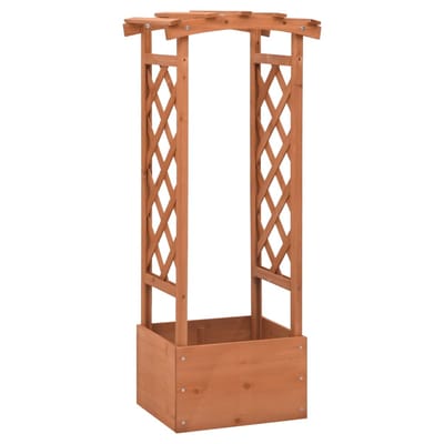 vidaXL - Latwerkplantenbak - met - boog - 49x39x117 - cm - vurenhout