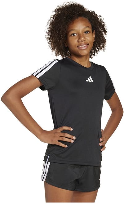 Adidas Training Essentials 3 Stripes T-shirt Met Korte Mouwen Zwart 5-6 Years Meisje