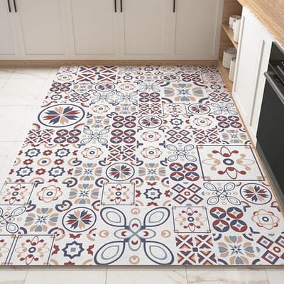 Tapis de Cuisine en PVC Imperméable Antidérapant Tapis de Sol Résistant à l'Huile Tapis de Décoration pour la Maison Tapis en Cuir Vinyle Tapis de Sol Alfombra Pvc Cocina 1pc 40x120cm