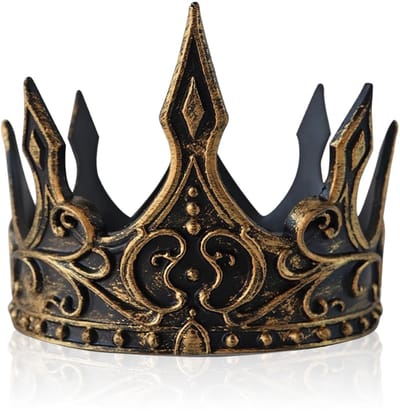 Dailygoods- Koningskroon Koper - Verstelbaar - Kostuumaccessoire - Themafeest - Verjaardag - Theater - Geschikt voor volwassenen - Kostuumkroon