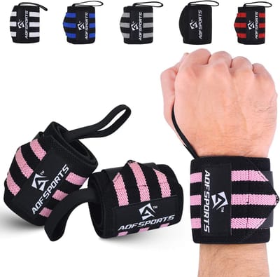 18 inch Heavy Duty Polsbandjes voor Weightlifting en Gym Training - Vuistbanden met Duimlus