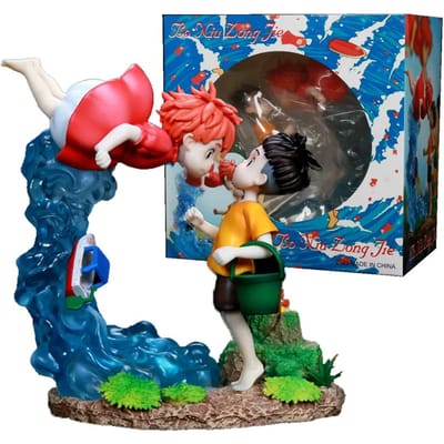 Ponyo Sur La Falaise Figurine Ponyo Sousky Seagal Figurine Statue Gk Pvc Figurine d'Action Anime Modèle Poupée Collection Jouet Cadeau Enfant