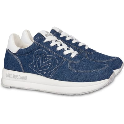 Moschino Sneakers In Denim Daily Running Blue Maat: 35 | Sneakers Outlet | Dames | Blauw