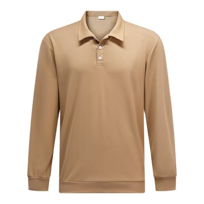 Allthemen Heren Poloshirt Met Lange Mouwen – 3D Knipsel - XL