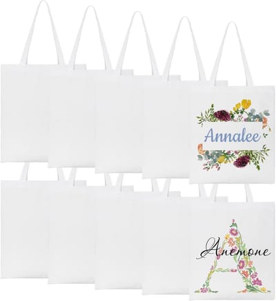 Sublimatie Tote Tassen - 20 Stuks Herbruikbare Canvas Boodschappen Doek Zakken