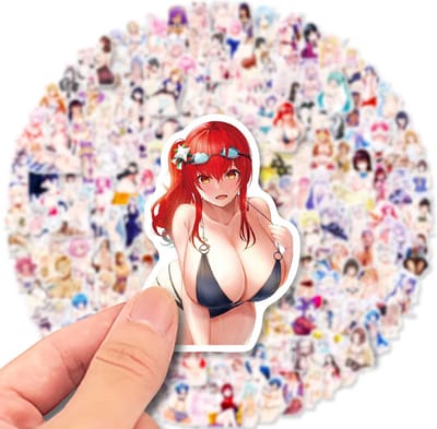 200 Erotische hentai stickers - Stickerset Anime - Volwassenen - Sexy - BDSM - 4-8CM