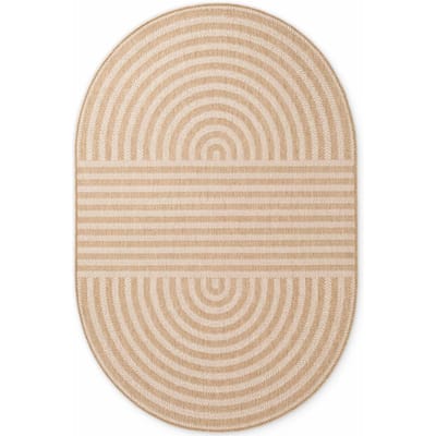 Ted Baker Ted baker haringey buitenkleed ovaal jute wit- 160x230 cm ovaal