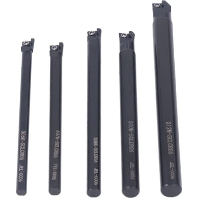 5 Ensembles Porte-Aléseur CNC en Acier Rapide Porte-Outils de Tournage avec Clé pour Outil de Tour