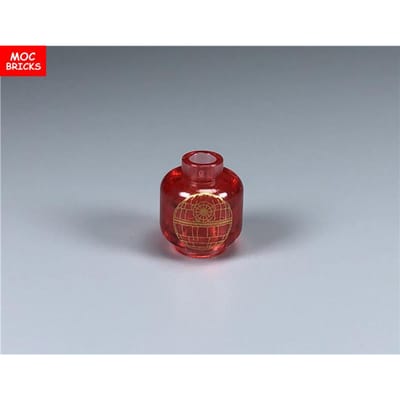 10 pièces/lot Tête imprimée Briques MOC pour cadeau d'enfant motif Étoile de la Mort Poupées Blocs de Construction Éducatifs FAITES-LE- gray
