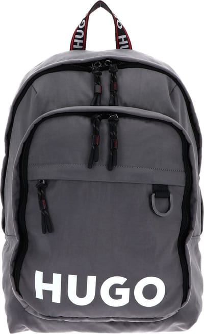 HUGO Laptop rugzak Rugzak met laptopvak Quentyn Backpack Grey Grijs
