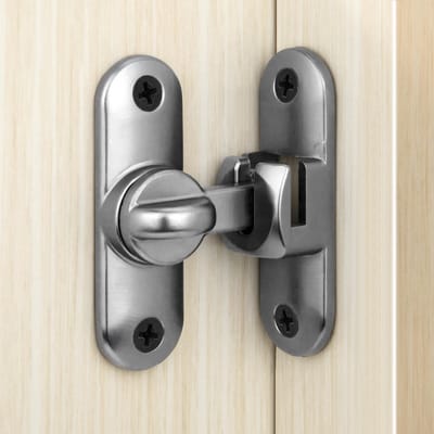 Dailygoods- Schuifdeurslot 2-in-1 - Deurvergrendeling - Grendelslot - Voor Schuifdeuren - 90/180 Graden - Geschikt voor Tuinen/Kerken - Deurslot